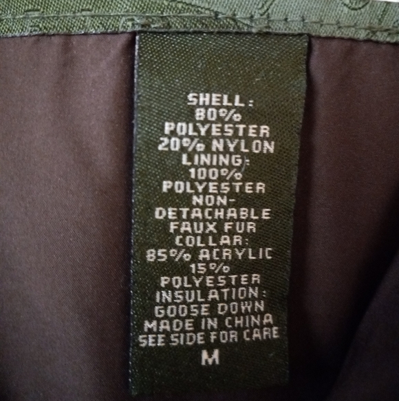 Eddie Bauer Goose Down Faux Fur Collar Quilted Brown Vest Size M - Picture 3 of 9